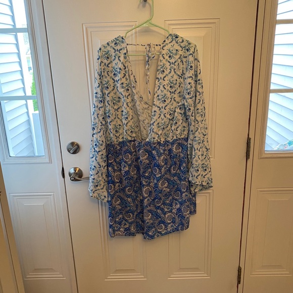 ASOS Design Curve Beach Romper in mixed Paisley - Picture 1 of 4